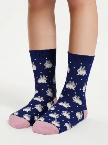 Miniatura 4 de COTTON DAY Caja de regalo de 7 días de la semana, calcetines cortos de moda para niños y niñas, diseño de animales, flores, estrellas, rayas