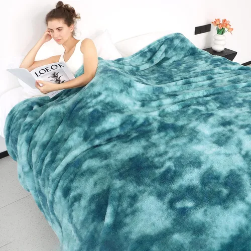 Miniatura 11 de Manta Suave Mantas Ligeras de Forro Polar Manta de Sofá Grande para Cama Queen Manta de teñido anudado