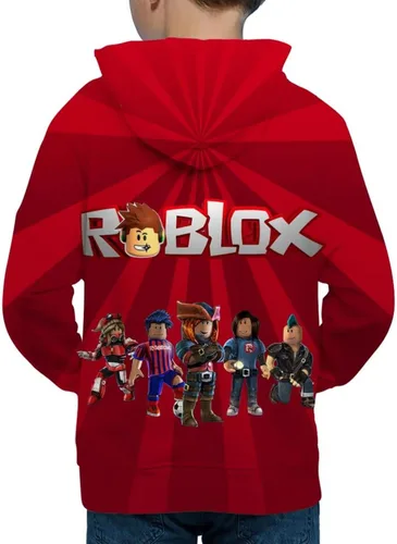 Miniatura 2 de Sudadera con capucha unisex con estampado 3D de dibujos animados para jóvenes, sudadera deportiva con bolsillos, Rojo