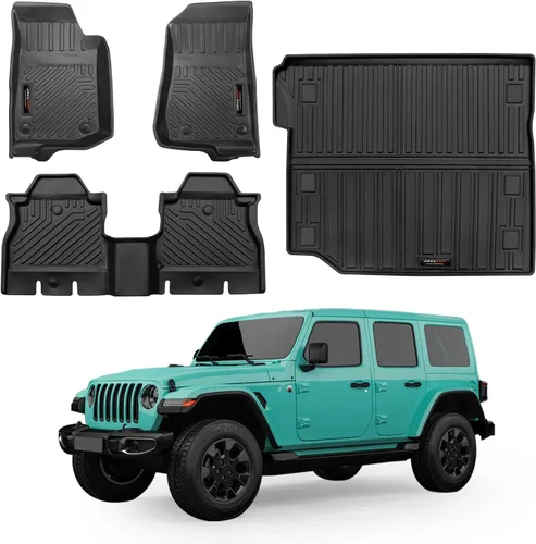 Miniatura 19 de Alfombrilla de carga y respaldo de TPE para todo clima para Jeep Wrangler JK 4 puertas 2007-2018 Accesorios