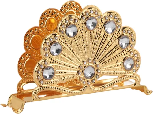 Miniatura 11 de Servilletero de metal dorado, dispensador de pañuelos, organizador de servilletas de mesa para cocina, restaurante, cena, fiesta, decoración de mesa
