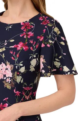 Miniatura 5 de Adrianna Papell Vestido de crepé floral estampado para mujer