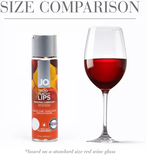 Miniatura 3 de JO H₂O Lubricante con sabor a durazno – Lubricante personal comestible a base de agua, labios de durazno sin azúcar, 4 onzas líquidas