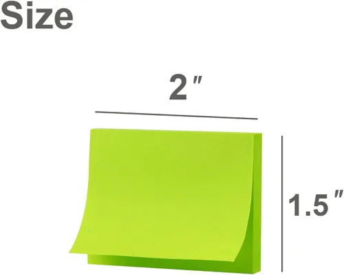 Miniatura 2 de (50 blocs) notas adhesivas de 1.5 x 2, 10 colores de notas autoadhesivas, almohadillas adhesivas, reciclables, autoadhesivas, fáciles de publicar