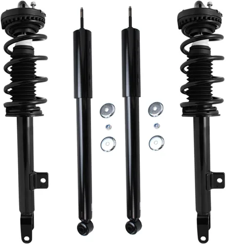 Miniatura 123 de Detroit Axle - Puntales y Amortiguadores para Chevy Traverse Buick Enclave GMC Acadia Saturn Outlook 2007-2012, 2 puntales delanteros con resorte