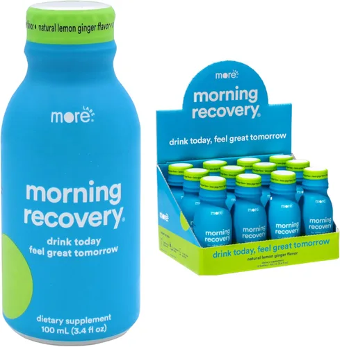 Miniatura 18 de Morning Recovery Electrolitos, Fórmula Patentada de Bebida de Cardo Mariano para Hidratar Mientras Bebes, DHM Líquido Altamente Soluble, Sin OGM