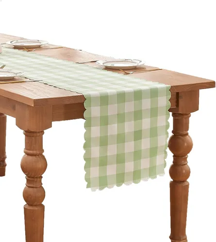 Miniatura 18 de Mantel rectangular de 70.9 x 55 pulgadas, mantel de cuadros impermeable y reversible, funda de mesa de picnic de mezcla de algodón lavable