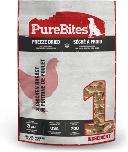Miniatura 7 de PureBites Golosinas liofilizadas de pollo para perros, 1 ingrediente, fabricadas en Estados Unidos, 11.6 onzas