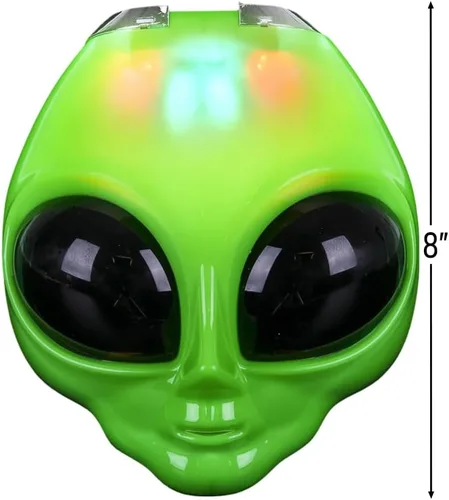 Miniatura 2 de Rhode Island Novelty Máscara alienígena verde iluminada de 8 pulgadas, una por pedido