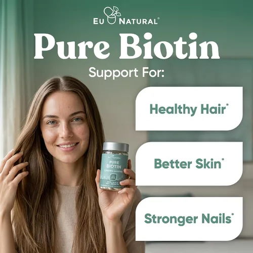 Miniatura 3 de Suplemento Biotin 0.00017 oz, 120 cápsulas vegetarianas (para el crecimiento del cabello, piel y uñas)
