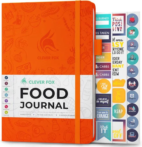 Miniatura 23 de Clever Fox Diario de Alimentos de Bolsillo - Diario Diario de Alimentos, Planificador de Comidas para Rastrear Calorías y Nutrientes, Cuaderno