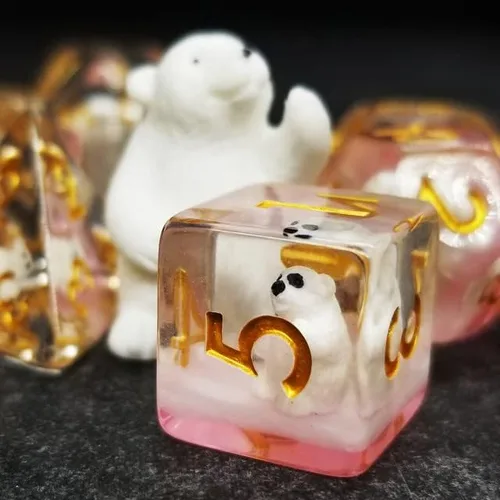 Miniatura 2 de Sage's Portal - Juego de dados de Animales Familiares de Resina para D&D, Juego de dados poliédricos para Dungeons and Dragons RPG, Pathfinder