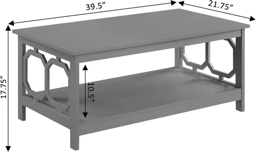 Miniatura 3 de Convenience Concepts Mesa de centro Omega, gris