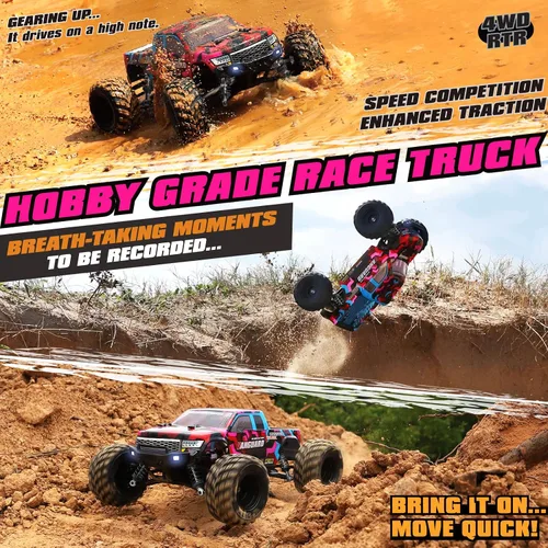 Miniatura 6 de HAIBOXING Autos RC a escala 1:12 903 Camión Monstruo RC, velocidad de 23.6 mph, Autos RC de hobby rápidos para niños y adultos, juguetes de regalo