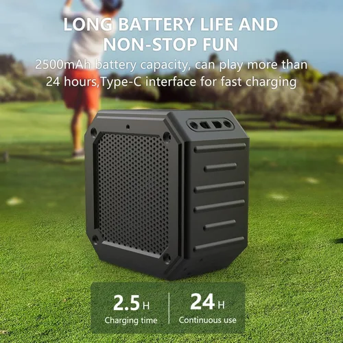 Miniatura 6 de PILSAMAS Altavoz de golf, altavoz magnético inalámbrico Bluetooth para carrito de golf con imán fuerte, fuerte con graves ricos, portátil al aire