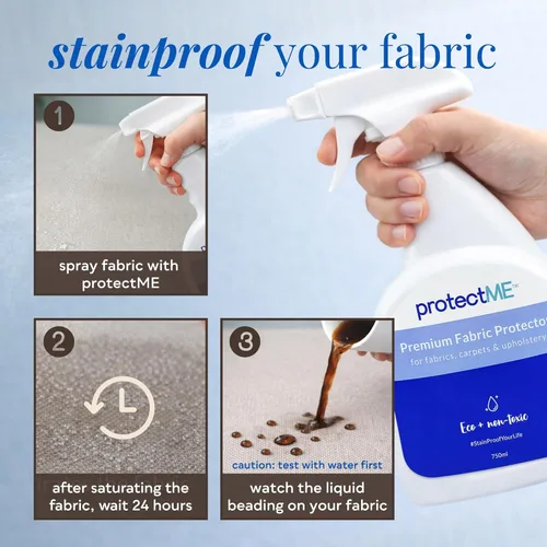 Miniatura 6 de protectME - Spray protector de tela y resistente a las manchas - Spray para tela de tapicería para protección contra manchas para alfombras