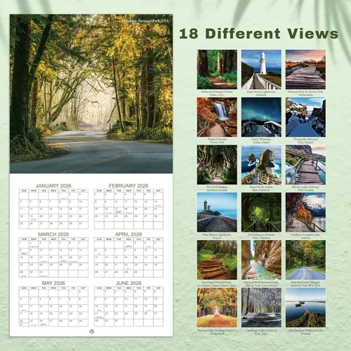 Miniatura 6 de Calendario de pared 2026-2027 - 2026-2027 - Calendario de pared de 18 meses de julio de 2026 a diciembre de 2027, 12 x 24 pulgadas (abierto)