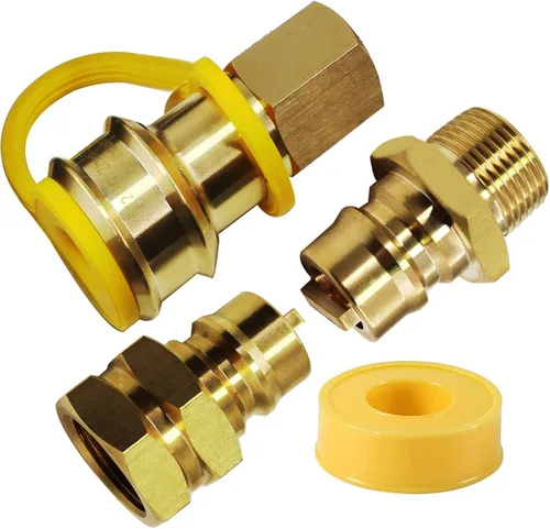 Generador de combustible dual de latón macizo hembra y macho, manguera de propano natural, conexión rápida, accesorios de desconexión para tubería,