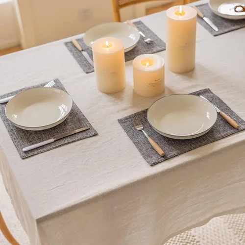 Miniatura 16 de Juego de 6 manteles individuales resistentes al calor para mesa de comedor y cocina de Home Brilliant, manteles individuales para mesa de comedor