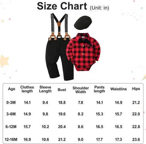 Miniatura 6 de Ropa de bebé niño 0-18M Traje de bebé niño 4 unids Ropa de vestido de bebé Conjuntos de esmoquin para bebés