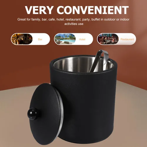 Miniatura 2 de DOITOOL Cubo de hielo de acero inoxidable de 3 cuartos de galón con aislamiento de doble pared, botella de cerveza, enfriador de bebidas