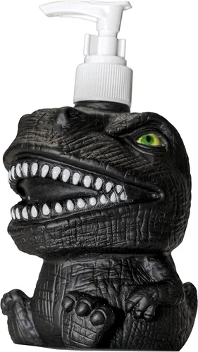 GoFika Dispensador de jabón de manos recargable de dinosaurio de vinilo, botella desinfectante de loción, champú y botella desinfectante de 11.8