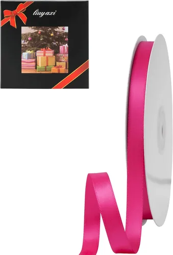 Miniatura 56 de LIUYAXI - Cinta de satén roja de doble cara, 2 pulgadas X 25 yardas continuas, cintas perfectas para envolver regalos, ramo de boda, decoración DIY