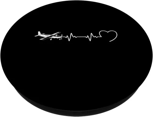 Miniatura 2 de Heart-beat ULM humour airplane man pilot woman PopSockets Swappable PopGrip