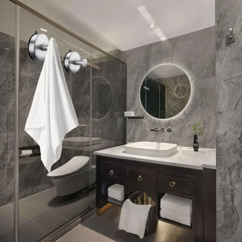 Miniatura 3 de DGYB Ganchos de ventosa para ducha, juego de 2 ganchos extraíbles de acero inoxidable para toallas de baño, ventana de vidrio, puerta y gancho
