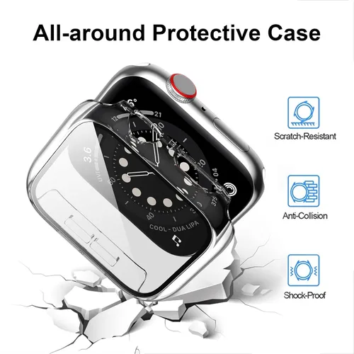 Miniatura 2 de Paquete de 12 fundas para Apple Watch de 38 mm Series 3/2/1 con protector de pantalla de vidrio templado, funda protectora HD para el iWatch