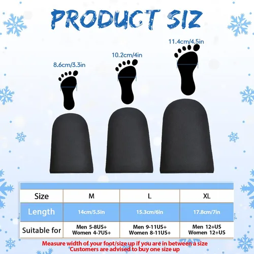 Miniatura 2 de Zhanmai 2 pares de 0.118 in de neopreno para dedos de los pies, calentadores negros, botines térmicos para los pies, calcetines de baño de hielo