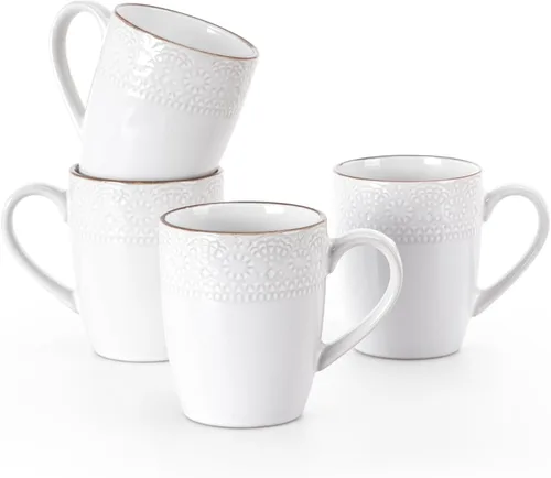 Miniatura 15 de famiware Venus - Tazas de café para 4, juego de tazas de 12 onzas, taza para beber con asa para café, té, cacao, leche, carbón