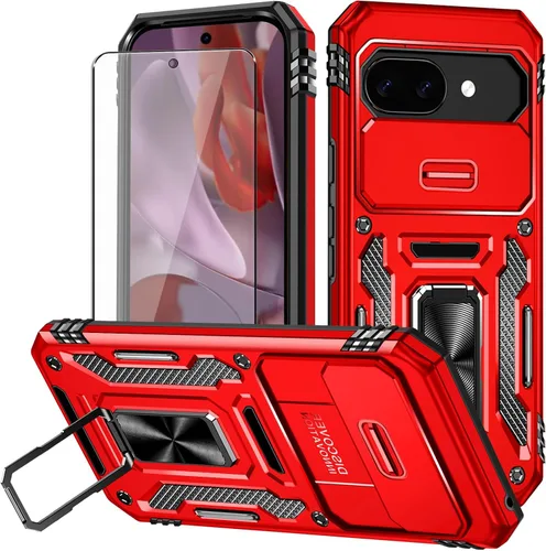 Miniatura 15 de Funda para Pixel 6a, Google Pixel 6A con protector de pantalla HD, [grado militar de 16 pies probada en caídas], anillo protector a prueba de golpes