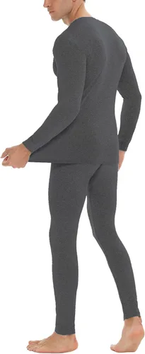 Miniatura 5 de Daupanzees Conjunto de ropa interior térmica ultra suave para hombre, elástico, ligero, con forro polar largo