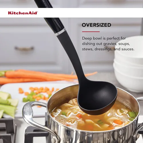 Miniatura 4 de KitchenAid KE006OHOBA Cucharón clásico de nailon Negro 2