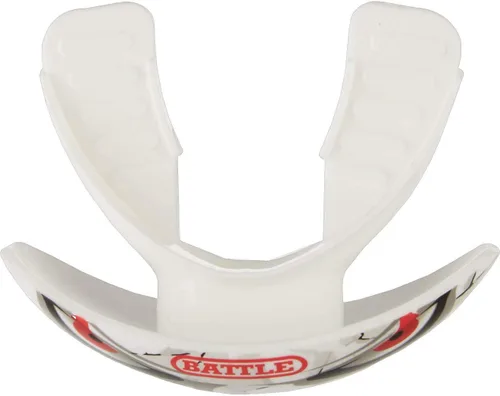 Miniatura 4 de Battle Sports Oxygen Protector Bucal de Fútbol Americano - Protector Bucal de Fútbol Americano con Correa, Flujo de Aire Superior y Mejor Rojo/Blanco