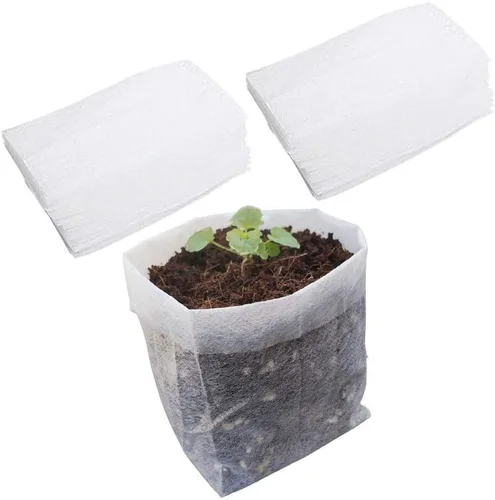 Miniatura 12 de Belit 50 Piezas Bolsas de Vivero No Tejidas, Macetas Contenedoras de Plántulas para Vegetales, Flores, Cultivo de Plantas (9.1"x9.3")