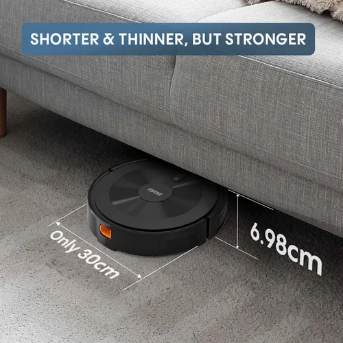 Miniatura 9 de Combo de aspiradora y trapeador robot: robot aspirador 2 en 1 2500 Pa fuerte succión y sin enredos y control Alexa/APP y carga automática, limpieza