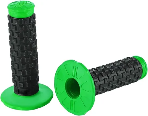 Motorcycle Grips 7/8" Dirt Bike Grip Pillow Top Grips Rubber Anti-Slip Universal Handlebar Racing Grip for Motocross ATV Verde