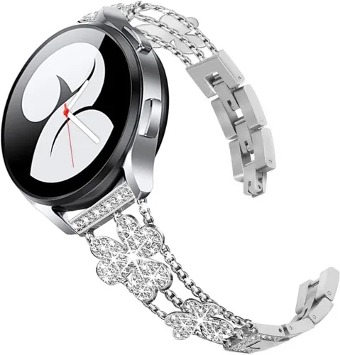 Miniatura 12 de DEALELE Correas compatibles con Samsung Galaxy Watch 6/6 Classic / 5/5 Pro / 4/4 Classic / 3 1.614 in / Active 2, correa de repuesto de metal de 1#
