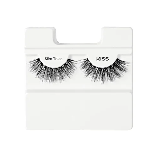 Miniatura 7 de KISS My Lash But Bolder, pestañas postizas, 'Slim Thicc', 0.63 pulgadas, incluye 1 par, fácil de aplicar, racimos de pestañas reutilizables