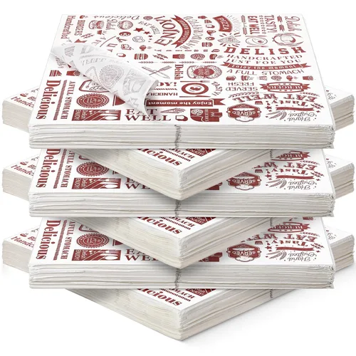 Miniatura 35 de 1000 piezas de hojas de papel encerado para delicatessen de 12 x 12 pulgadas, resistentes a la grasa, forros para bandejas canasta, papel de Blanco