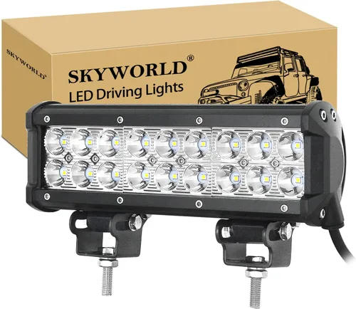 Miniatura 12 de SKYWORLD 2 unidades de 4 pulgadas 18 W de inundación LED de conducción todoterreno, luces antiniebla, iluminación de barco, luz de trabajo LED