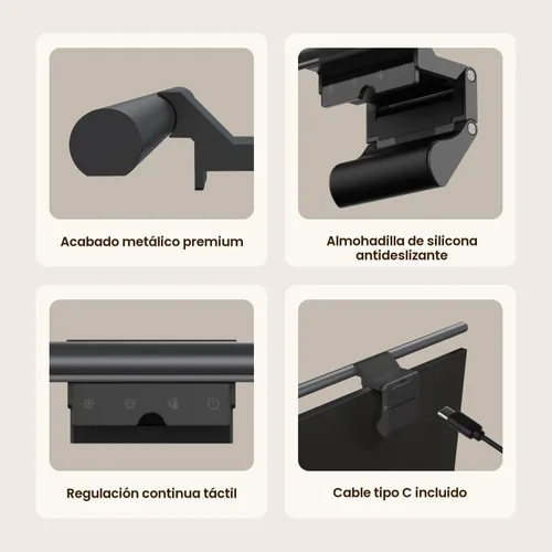 Miniatura 4 de YEELIGHT Barra de luz para monitor, lámpara de monitor de computadora, barra de pantalla LED de 250 lúmenes sin deslumbramiento para cuidado de un