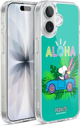 Miniatura 34 de Head Case Designs Peanuts Tropical Surf Snoopy Aloha Disco Gel Funda con licencia oficial [protección de grado militar] compatible con Apple iPhone