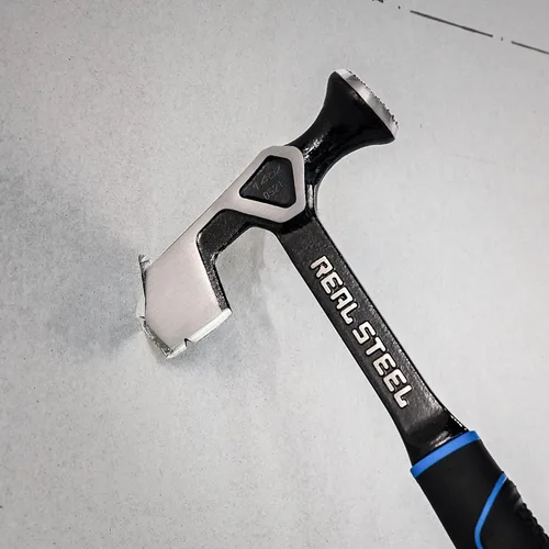 Miniatura 5 de REAL STEEL Martillo para paneles de yeso 14 Oz Hacha de techo de una pieza forjada cara fresada Drywall Ax herramienta de tablero de pared 0521