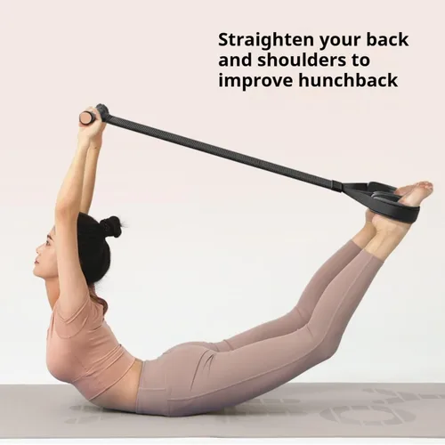 Miniatura 2 de 2025 Nueva Banda de Resistencia de Pedal de Yoga con Manija, Banda de Tela Anti-Rotura Elástica para Abdominales y Fuerza, Cuerda de Tracción