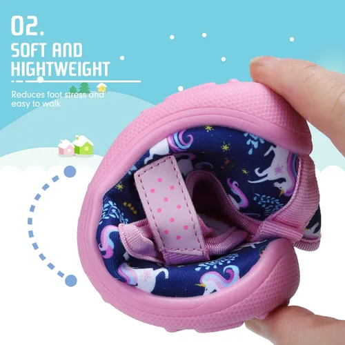 Miniatura 5 de FANTURE Zapatos de agua para niños y niñas, sandalias lindas para playa, natación, piscina, parque acuático, tenis acuáticos para niños pequeños