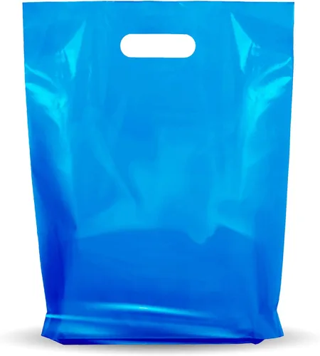 Miniatura 9 de Paquete de 100 bolsas de plástico brillante para mercancías de 12 x 15 pulgadas de grosor de 12 x 15 pulgadas de grosor, asas troqueladas, perfectas