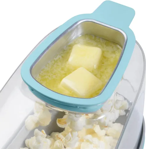 Miniatura 5 de Presto 04867 Poplite Plus Hot Air Popcorn Popper - Taza Medidora Incorporada + Derrite Mantequilla, Fácil de Limpiar, Enrollador de Cable Aguamarina